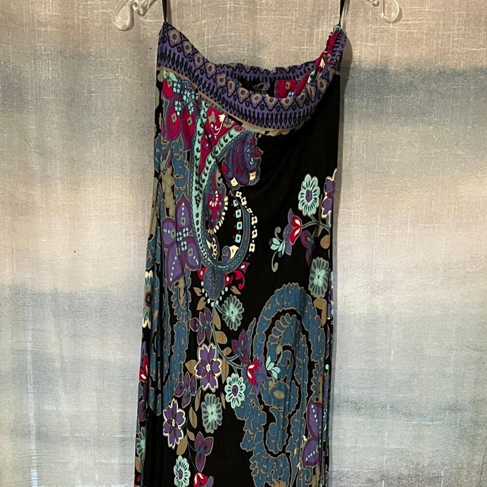 Paisley strapless bandeau maxi dress from Next size 12